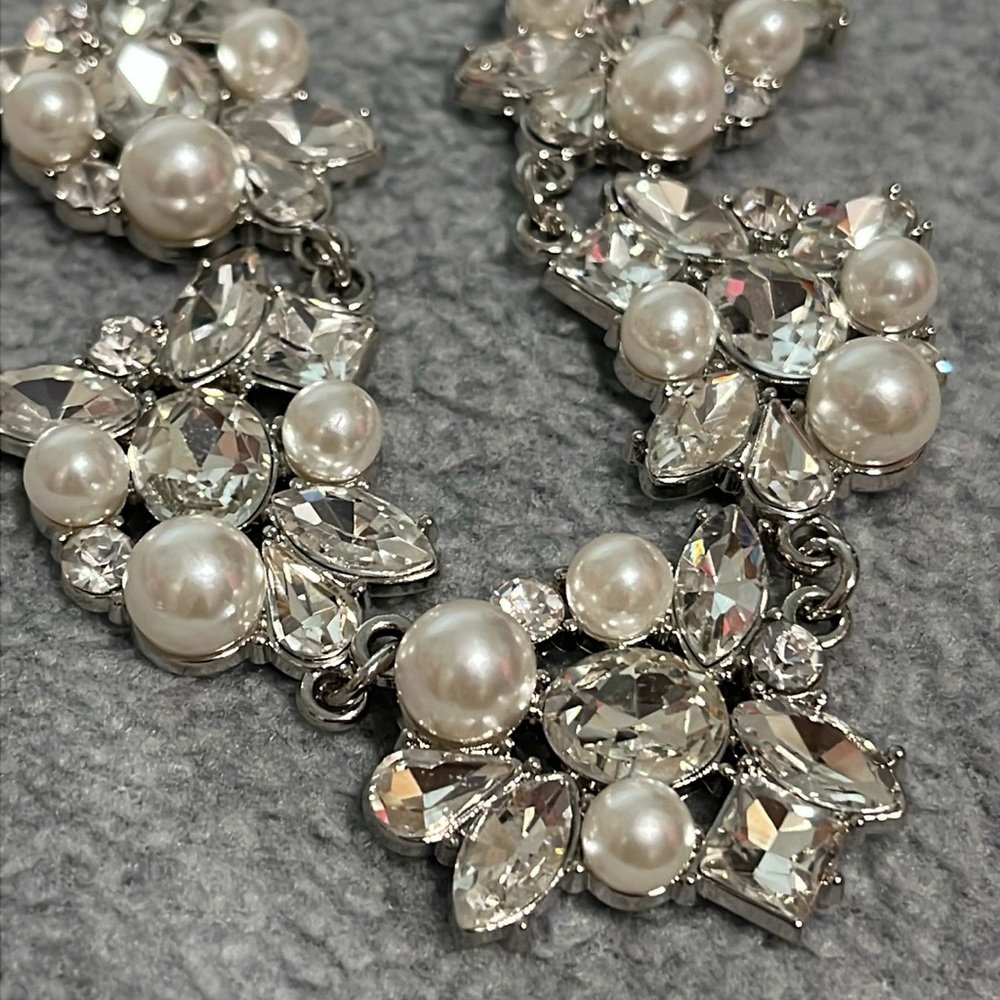 Statement Bling Necklace Earring Set Costume Jewe… - image 8